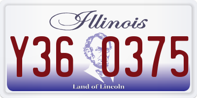 IL license plate Y360375