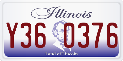IL license plate Y360376