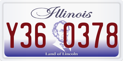 IL license plate Y360378