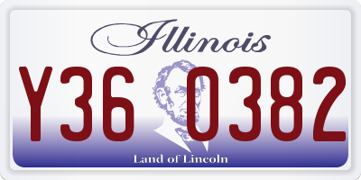 IL license plate Y360382