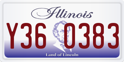IL license plate Y360383