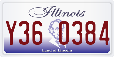 IL license plate Y360384