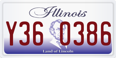 IL license plate Y360386