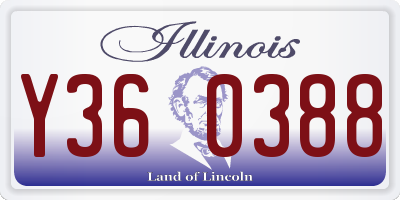 IL license plate Y360388