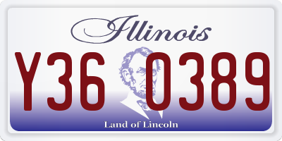 IL license plate Y360389