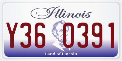 IL license plate Y360391