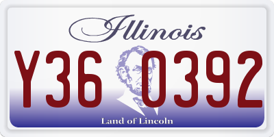 IL license plate Y360392