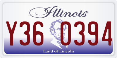 IL license plate Y360394