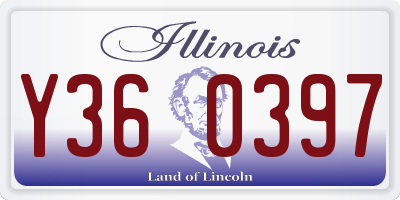 IL license plate Y360397