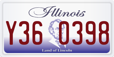 IL license plate Y360398