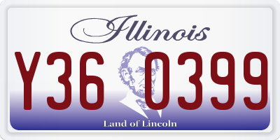 IL license plate Y360399