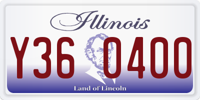 IL license plate Y360400