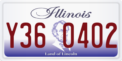 IL license plate Y360402