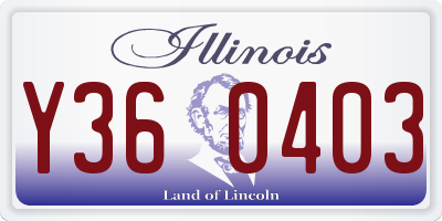 IL license plate Y360403