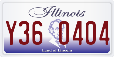 IL license plate Y360404