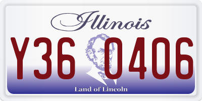 IL license plate Y360406