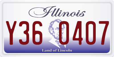 IL license plate Y360407