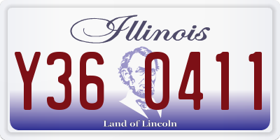 IL license plate Y360411