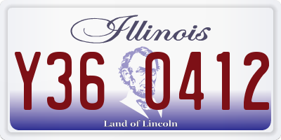 IL license plate Y360412