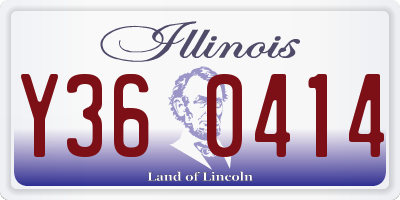 IL license plate Y360414