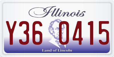 IL license plate Y360415