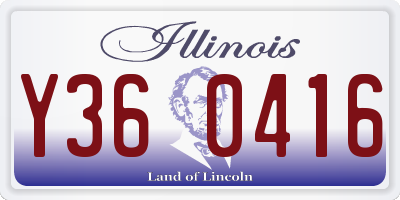 IL license plate Y360416