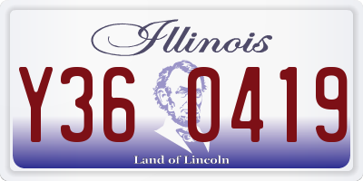 IL license plate Y360419