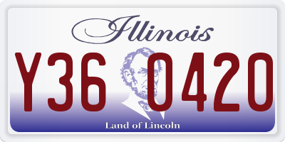 IL license plate Y360420
