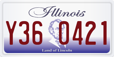 IL license plate Y360421
