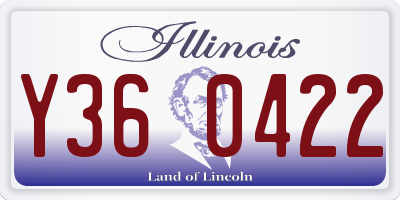 IL license plate Y360422