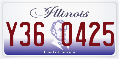 IL license plate Y360425