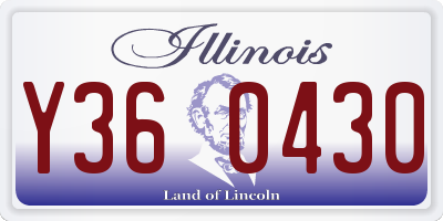 IL license plate Y360430