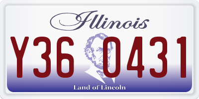 IL license plate Y360431