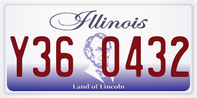IL license plate Y360432
