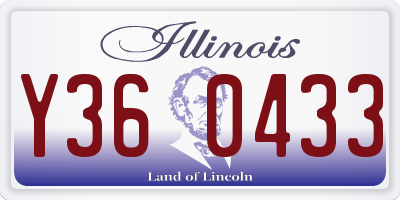 IL license plate Y360433