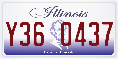 IL license plate Y360437