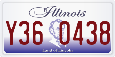 IL license plate Y360438