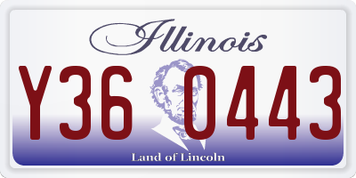 IL license plate Y360443
