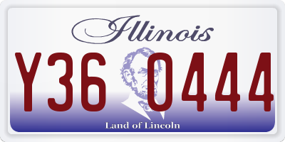 IL license plate Y360444