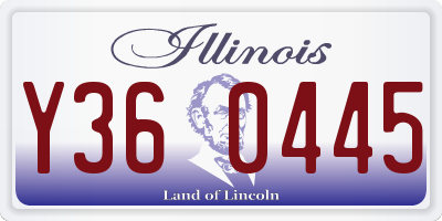 IL license plate Y360445