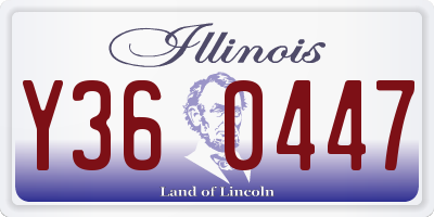 IL license plate Y360447