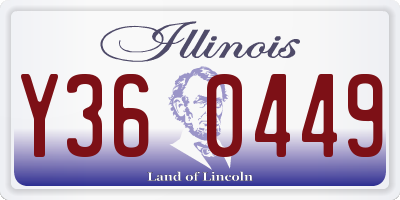 IL license plate Y360449