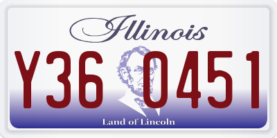 IL license plate Y360451