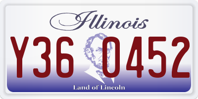 IL license plate Y360452