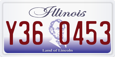 IL license plate Y360453