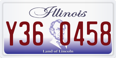 IL license plate Y360458