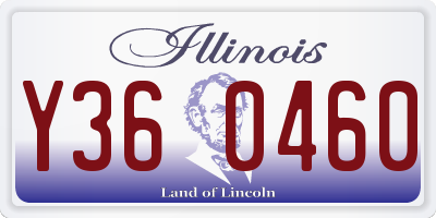 IL license plate Y360460