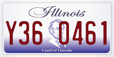 IL license plate Y360461