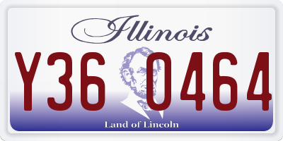IL license plate Y360464