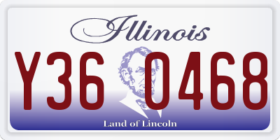 IL license plate Y360468